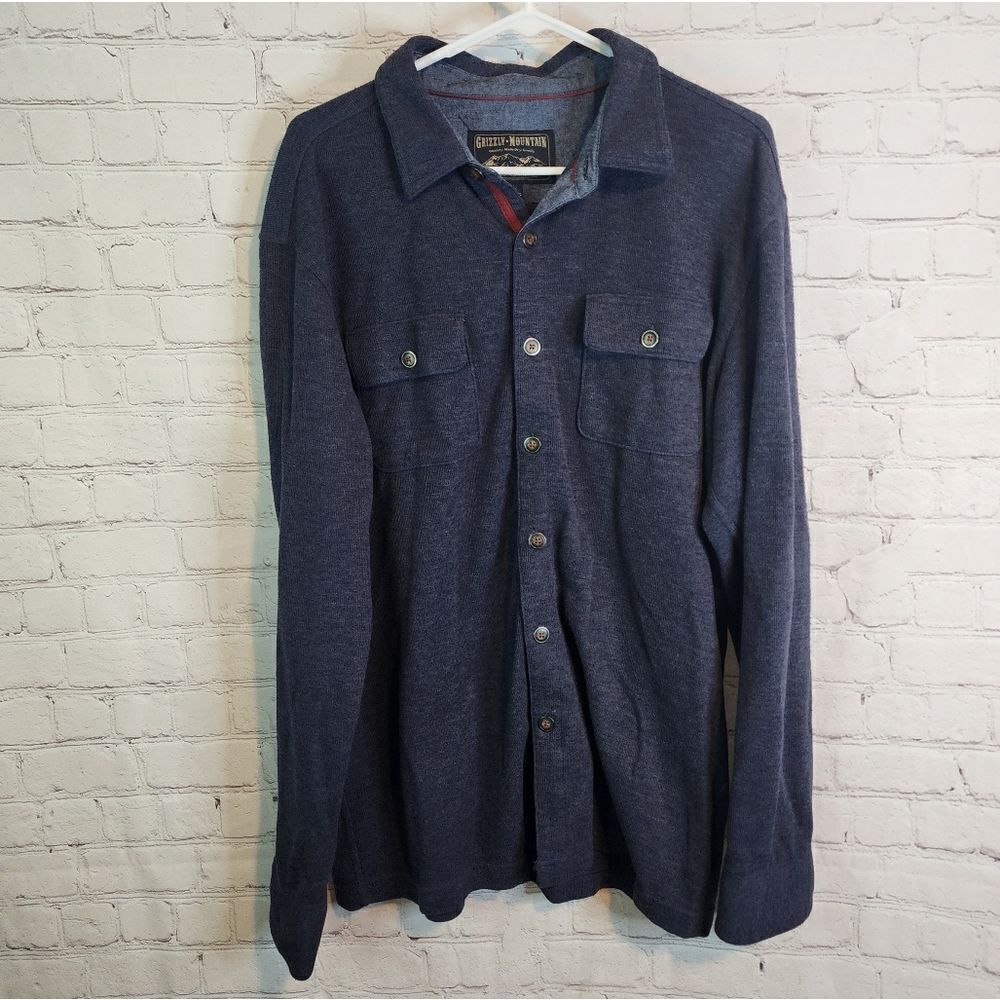 Men's Grizzly Mountain button-down shirt jacket, size Large